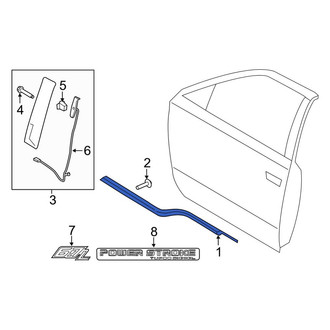 Ford OE - Front Left Door Belt Molding