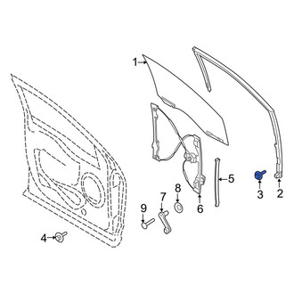 Ford OE - Door Window Glass Surround Channel Bolt