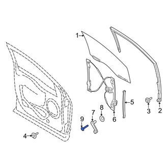 Ford OE - Rear Window Crank Handle Screw