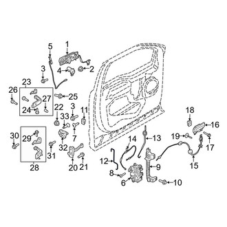 Ford OE - Front Left Door Lock Operating Rod