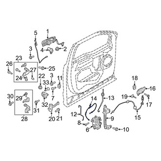Ford OE - Front Left Inner Door Latch Cable
