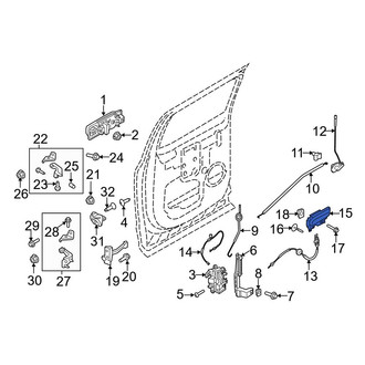 Ford OE - Rear Inner Interior Door Handle