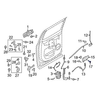 Ford OE - Door Interior Trim Panel Bolt