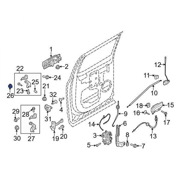 Door Hinge Nut