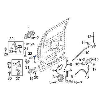 Ford OE - Right Lower Door Latch Bolt