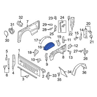Ford OE - Rear Left Inner Wheel Housing Side Panel