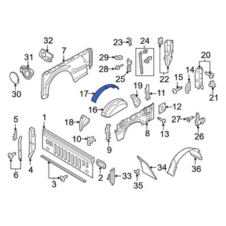 Ford OE - Rear Right Outer Wheel Housing Side Panel