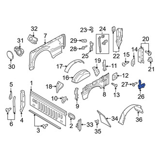 Ford OE - Rear Left Inner Tailgate Hinge