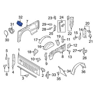 Ford OE - Fuel Filler Neck Mount Plate