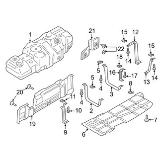 Ford OE - Fuel System Components (Tank & Brackets), (XL / XLT Regular Cab)