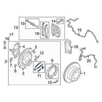 Ford OE - Rear Parking Brake Hardware Kit