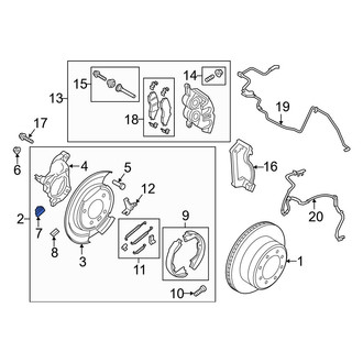 Ford OE - Rear Drum Brake Inspection Plug