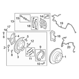 Ford OE - Rear Suspension - Brake Components (Crew Cab)