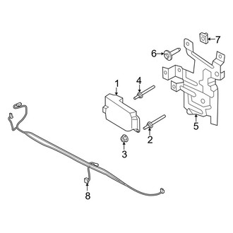Ford OE - Front Bumper - Electrical Components (Painted, With End Cap Molding), (Regular Cab / Crew Cab)