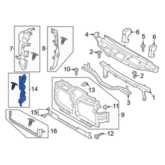 Ford OE - Front Left Radiator Support Baffle