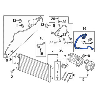Ford OE - A/C Refrigerant Suction Hose