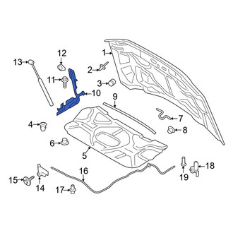 Ford OE - Front Left Hood Hinge