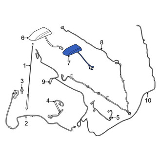 Ford OE - Left Radio Antenna Assembly