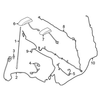 Ford OE - Electrical - Antenna (With Satellite)
