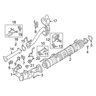 Ford OE - Exhaust System - Exhaust Components (Regular Cab / Crew Cab)
