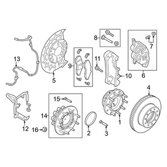 Ford OE - Front Suspension - Brake Components (XL Regular Cab / Crew Cab 4 X 2)