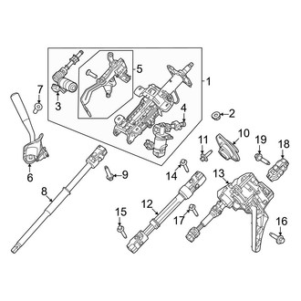 Ford OE - Steering Column Assembly (Power Adjust), (Regular Cab / Crew Cab 6.7L)
