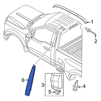 Ford OE - Left Body B-Pillar Molding