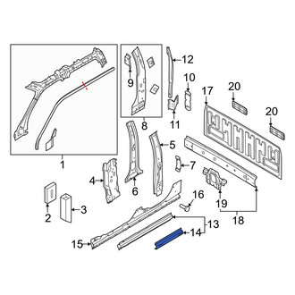 Ford OE - Rear Right Rocker Panel Reinforcement