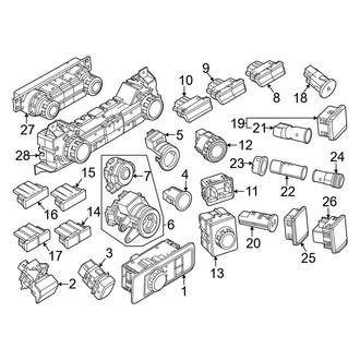 Ford OE - Instrument Panel - Cluster & Switches (Switches on Instrument Panel), (Regular Cab / Crew Cab)