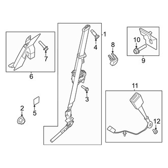 Ford OE - Restraint Systems - Front Seat Belts (Bucket Seat), (XL Regular Cab)