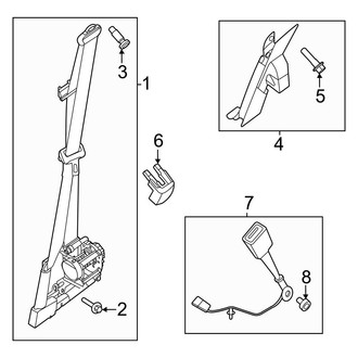 Ford OE - Restraint Systems - Front Seat Belts (Bucket Seat)