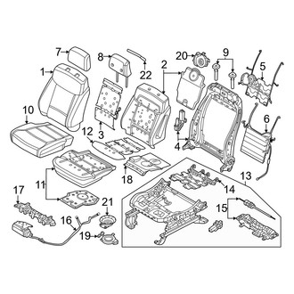 Ford OE - Seats & Tracks - Driver Seat Components (8-Way, Power Adjust, With Leather)
