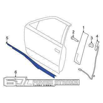 Ford OE - Front Left Door Belt Molding