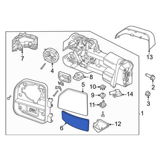 Ford OE - Front Left Lower Door Mirror Glass