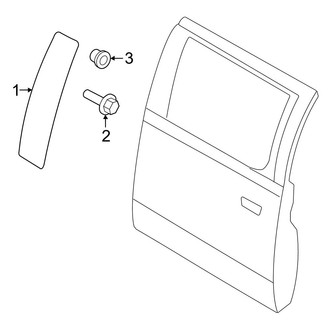 Ford OE - Rear Door - Exterior Trim (Crew Cab)