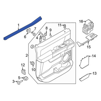 Ford OE - Rear Left Door Window Belt Weatherstrip