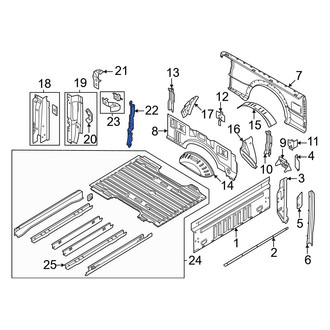 Ford OE - Left Truck Bed Panel Reinforcement Brace