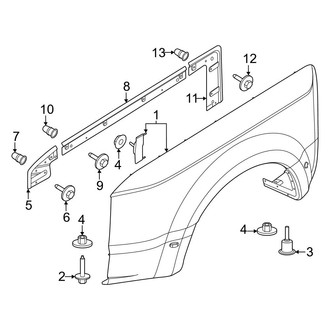 Ford OE - Pick Up Box - Fender Flare (Regular Cab / Crew Cab 6.7L)