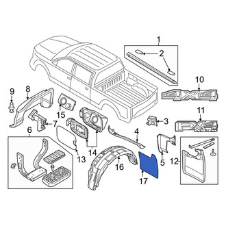Ford OE - Front Left Mud Flap