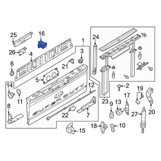 Ford OE - Rear Right Tailgate Stop Bumper