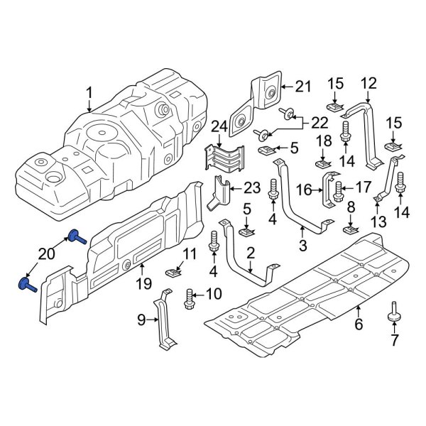 Fuel Tank Shield Clip