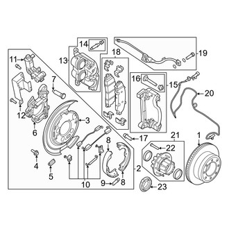 Ford OE - Rear Suspension - Brake Components (Regular Cab / Crew Cab 6.7L)
