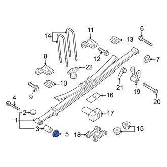 Ford OE - Front Leaf Spring Nut