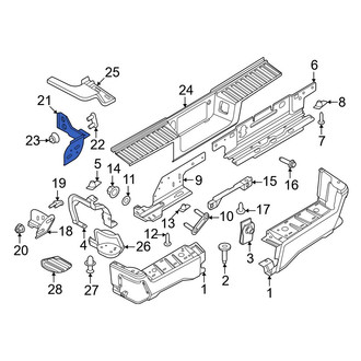 Ford OE - Rear Right Inner Bumper Face Bar Reinforcement Beam Bracket