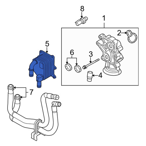 Ford OE 8A8Z6A642A - Engine Oil Cooler