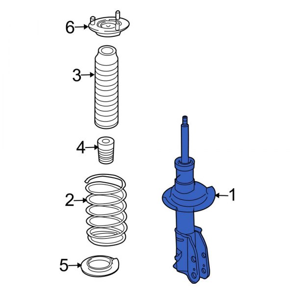 Ford OE BT4Z18124C Front Left Suspension Strut