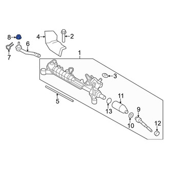 Ford OE - Outer Steering Tie Rod Nut