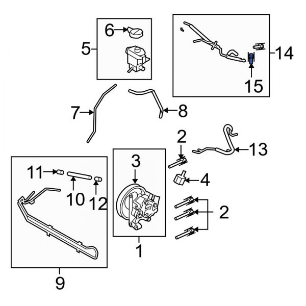 Ford OE W711785S300 Power Steering Return Hose Washer