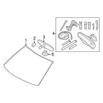 Ford OE - Windshield - Glass