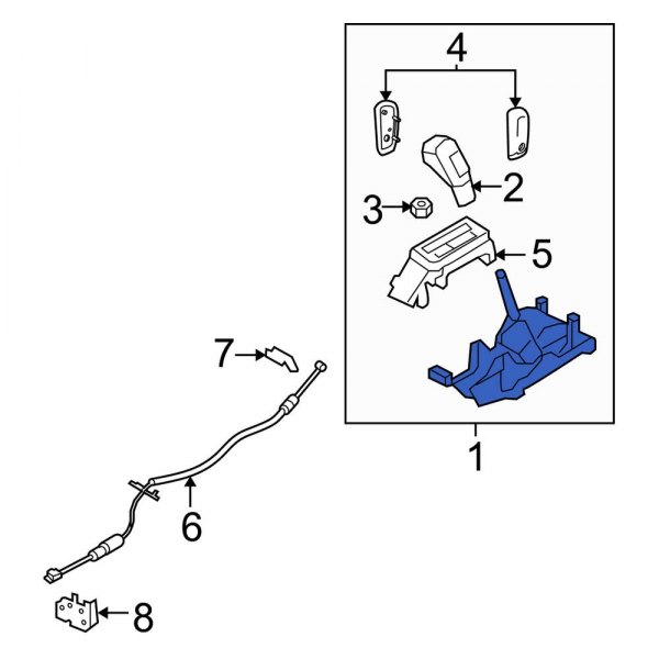 Ford OE 7T4Z7210E Automatic Transmission Shift Lever